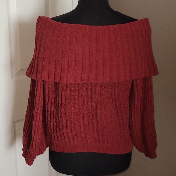 STREETWEAR SOCIETY Maroon Knit Sweater - Picture 3 of 4